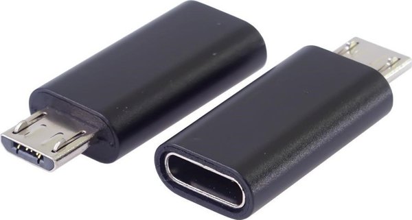 PremiumCord Προσαρμογέας USB-C σε MicroUSB, Γωνιακός, Μαύρος (KUR31-20)