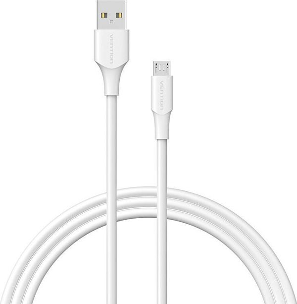 Προσαρμογέας USB Vention Προσαρμογέας USB 2.0 αρσενικό σε Micro-B αρσενικό 2A 1,5m Vention CTIWG (λευκό)
