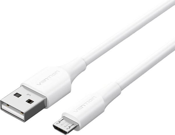 Προσαρμογέας USB Vention Προσαρμογέας USB 2.0 αρσενικό σε Micro-B αρσενικό 2A 1,5m Vention CTIWG (λευκό)