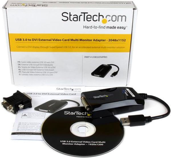 StarTech USB - Προσαρμογέας USB DVI Μαύρο (USB32DVIPRO) 760353 65030846110