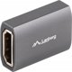 Προσαρμογέας AV Lanberg Προσαρμογέας Lanberg HDMI(F)->HDMI(F) 8K beczka srebrna aluminium