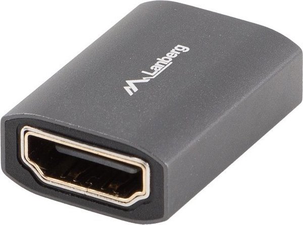 Προσαρμογέας AV Lanberg Προσαρμογέας Lanberg HDMI(F)->HDMI(F) 8K beczka srebrna aluminium