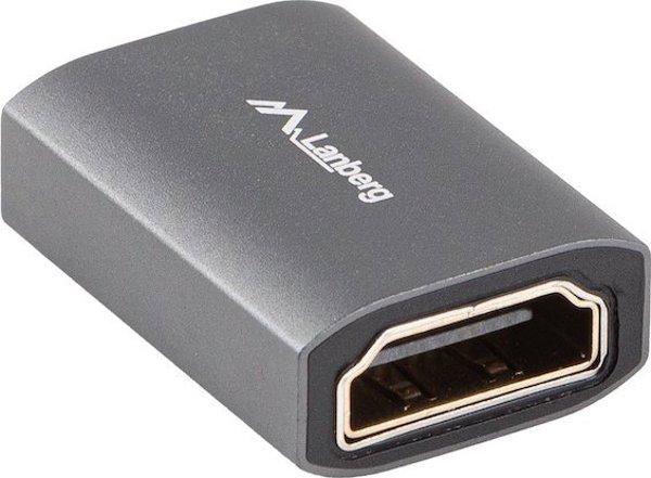 Προσαρμογέας AV Lanberg Προσαρμογέας Lanberg HDMI(F)->HDMI(F) 8K beczka srebrna aluminium