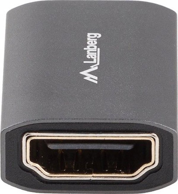 Προσαρμογέας AV Lanberg Προσαρμογέας Lanberg HDMI(F)->HDMI(F) 8K beczka srebrna aluminium