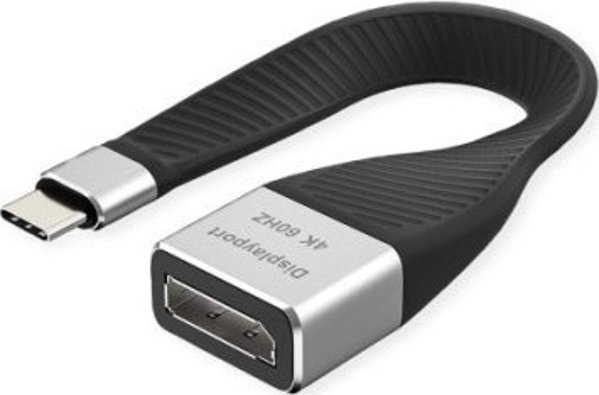 Προσαρμογέας AV Roline ROLINE Προσαρμογέας οθόνης USB τύπου C - DP, M/F, 0,13 m