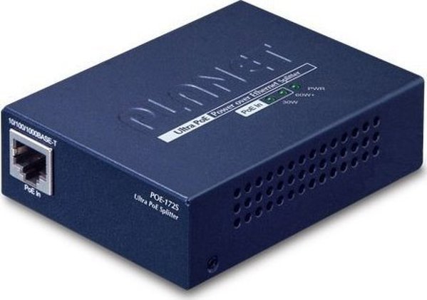 Προσαρμογέας powerline Planet PLANET POE-172S διακλαδωτής δικτύου Μαύρο Υποστήριξη PoE