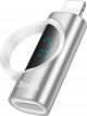 Προσαρμογέας USB Hoco HOCO προσαρμογέας Lightning (αρσενικό) σε Τύπου C (θηλυκό) με οθόνη 2,4A 27W UA32B ασημί