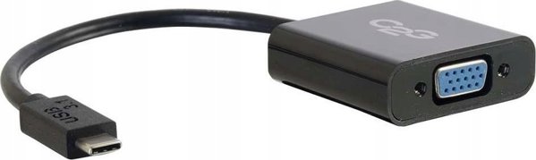 Adapter USB C2G C2G USB 3.1 USB Type C to VGA Adapter - USB C to VGA Black - Externer Videoadapter - USB 3.1 - D-Sub - Schwarz