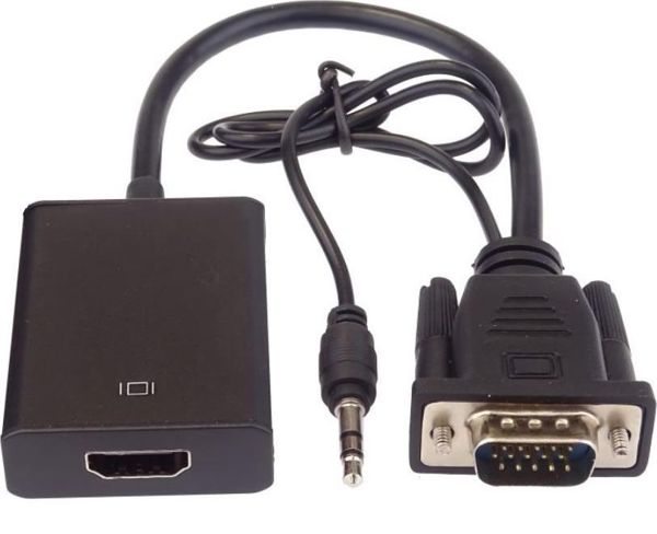 Προσαρμογέας AV PremiumCord HDMI - D-Sub (VGA) + Jack 3.5mm μαύρο