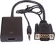 Προσαρμογέας AV PremiumCord HDMI - D-Sub (VGA) + Jack 3.5mm μαύρο