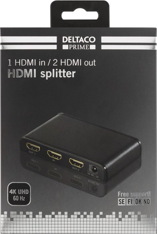 Προσαρμογέας AV Deltaco HDMI προσαρμογέας DELTACO HDMI 2.0, 4K, UltraHD, 3D, HDCP 2.2, μαύρο / HDMI-245