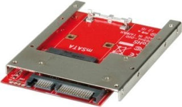 Roline Προσαρμογέας mSATA SSD σε 2.5" SATA 22pin, Κόκκινο