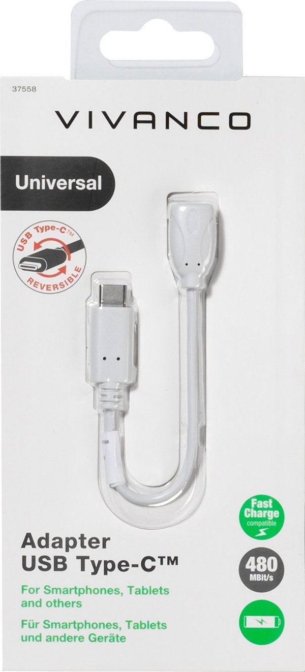Προσαρμογέας USB Vivanco Vivanco προσαρμογέας USB-C - microUSB (37558)