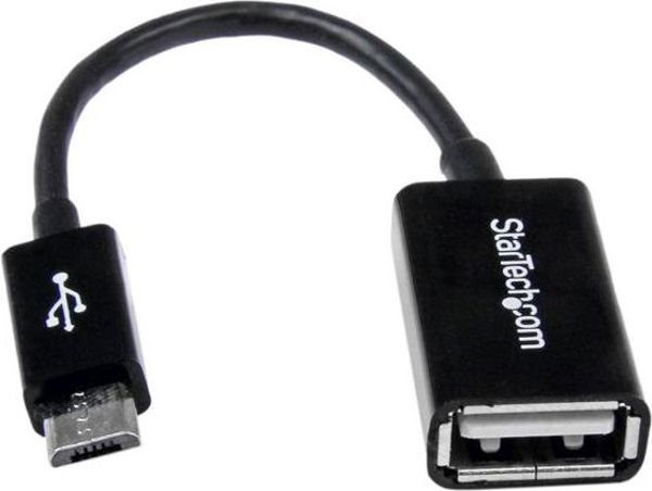 Προσαρμογέας USB StarTech microUSB - USB Μαύρο (UUSBOTG)