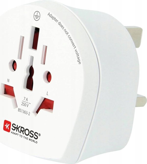 Προσαρμογέας UK βύσμα - καθολική υποδοχή 230V 7A SKROSS