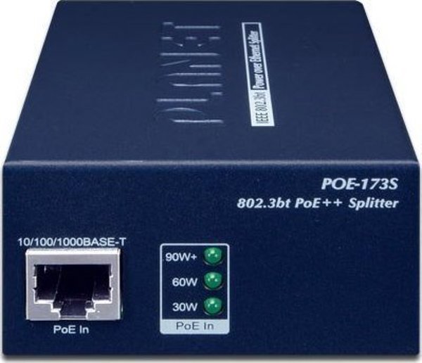 Προσαρμογέας powerline Planet PLANET POE-173S διανομέας δικτύου Μαύρο Υποστήριξη PoE