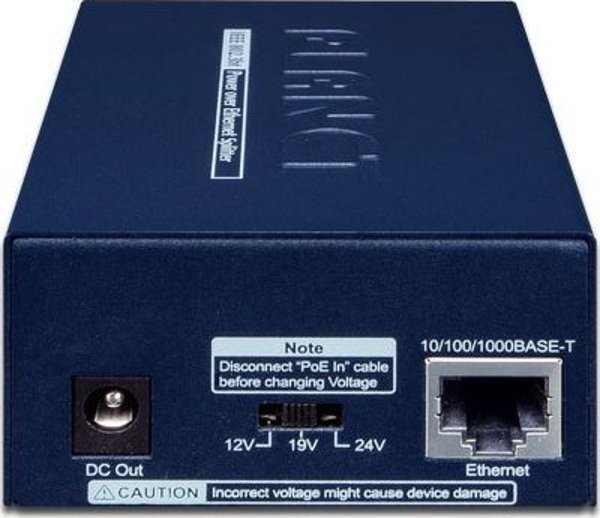 Προσαρμογέας powerline Planet PLANET POE-173S διανομέας δικτύου Μαύρο Υποστήριξη PoE