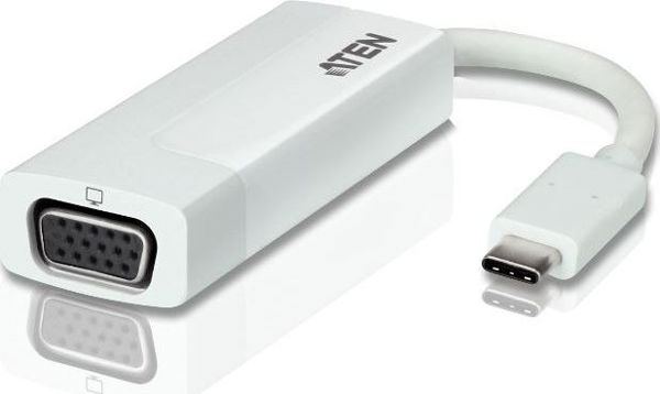 Προσαρμογέας USB Aten USB-C - VGA Λευκό (UC3002A-AT)