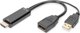Digitus Αντάπτορας HDMI σε DisplayPort 4K 30Hz, 0.2m, Μαύρος