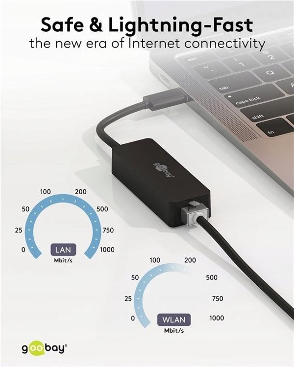 Adapter USB-C™ Ethernet, czarny