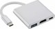 Προσαρμογέας USB Fusion Accessories USB-C Multiport Adapter (USB 3.0 / HDMI / USB Type C) Silver