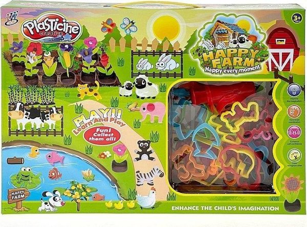 Σετ πλαστελίνης με αξεσουάρ Happy Farm EDUKAMP