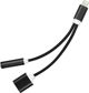 Adapter USB Partner Tele.com Lightning - Jack 3.5mm + Lightning Czarny  (5901737398789)
