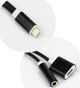 Adapter USB Partner Tele.com Lightning - Jack 3.5mm + Lightning Czarny  (5901737398789)