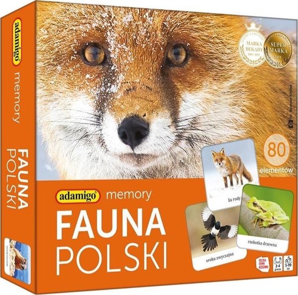Adamigo Μνήμη Fauna Polski - Εκπαιδευτικό Παιχνίδι Μνήμης με Ζώα της Πολωνίας