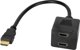 Προσαρμογέας AV CABLETECH Προσαρμογέας βύσμα HDMI - 2x υποδοχή HDMI 20 εκ
