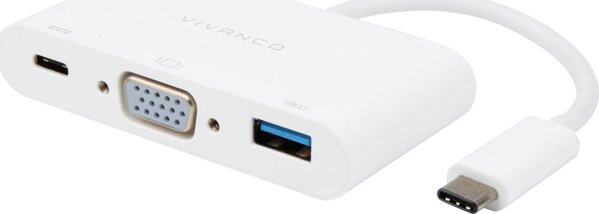 Προσαρμογέας USB Vivanco Vivanco προσαρμογέας USB-C - VGA 3σε1 (45386)