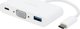 Προσαρμογέας USB Vivanco Vivanco προσαρμογέας USB-C - VGA 3σε1 (45386)