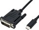 Προσαρμογέας AV Roline Καλώδιο προσαρμογέα ROLINE USB τύπου C - DVI, M/M, 1 m