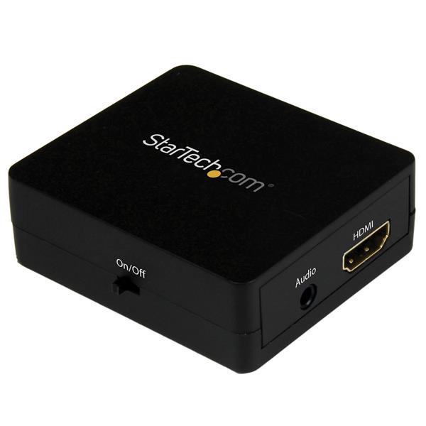 Προσαρμογέας AV StarTech HDMI - HDMI + Jack 3.5mm μαύρο (HD2A)