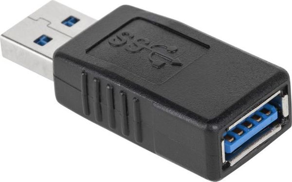 NoName Προσαρμογέας USB Type-A σε USB Type-A, Μαύρο (LEC-ZLA0866)
