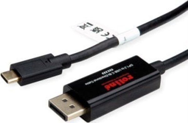 Προσαρμογέας USB Roline ROLINE Καλώδιο προσαρμογέα USB τύπου C - DisplayPort, v1.2, αμφίδρομο, M/M, 2 m