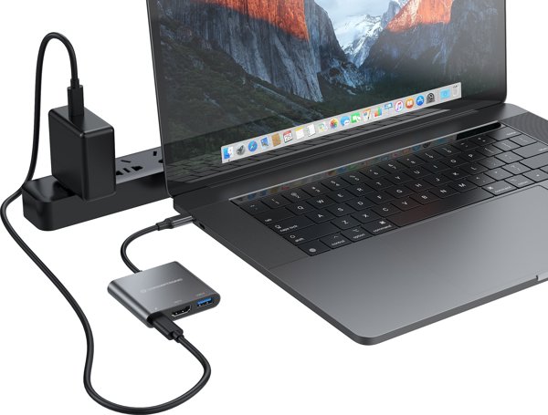 Προσαρμογέας USB Conceptronic CONCEPTRONIC Προσαρμογέας USB-C -> HDMI,2xUSB3.0,PD,SD 0.15m