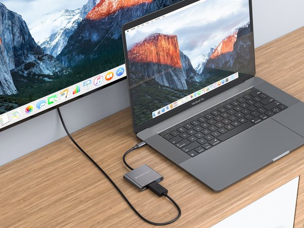 Προσαρμογέας USB Conceptronic CONCEPTRONIC Προσαρμογέας USB-C -> HDMI,2xUSB3.0,PD,SD 0.15m