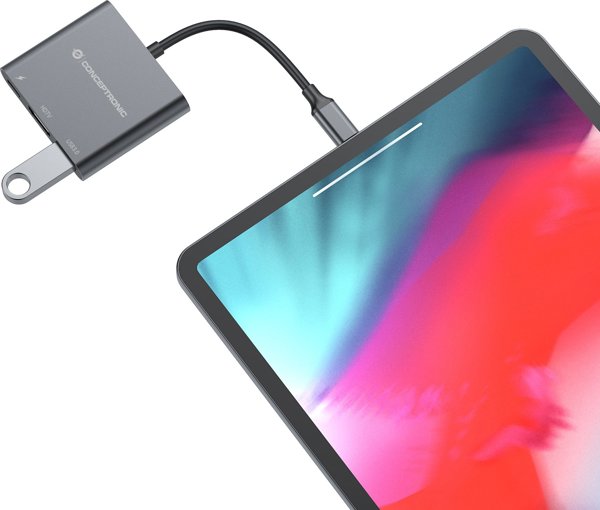 Προσαρμογέας USB Conceptronic CONCEPTRONIC Προσαρμογέας USB-C -> HDMI,2xUSB3.0,PD,SD 0.15m