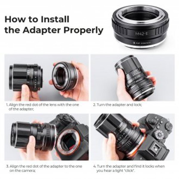 Adapter bagnetowy K&F Concept - M42 / Sony E