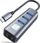 Προσαρμογέας Techly Κάρτα Δικτύου USB-C 3.1 σε RJ45 Gigabit με Hub 3x USB 3.0