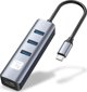 Προσαρμογέας Techly Κάρτα Δικτύου USB-C 3.1 σε RJ45 Gigabit με Hub 3x USB 3.0