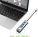 Προσαρμογέας Techly Κάρτα Δικτύου USB-C 3.1 σε RJ45 Gigabit με Hub 3x USB 3.0