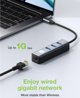Προσαρμογέας Techly Κάρτα Δικτύου USB-C 3.1 σε RJ45 Gigabit με Hub 3x USB 3.0
