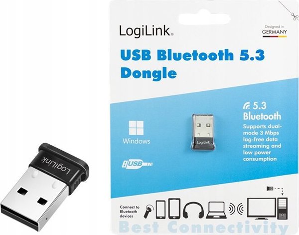 Προσαρμογέας bluetooth LogiLink LogiLink USB-A BT 5.3 Προσαρμογέας EDR/Διπλής Λειτουργίας/USB 2.0