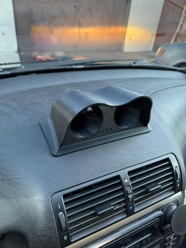 Αντάπτορας για 2 ρολόγια 62mm στο ταμπλό BMW 3 E46 με οπίσθια οπή καλωδίων
