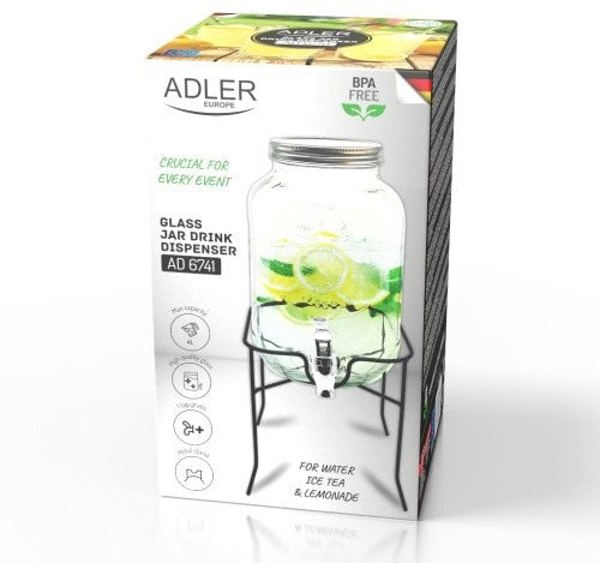 Adler AD 6741 Βάζο Για Ποτά Με Βρύση 4L Και Σταντ