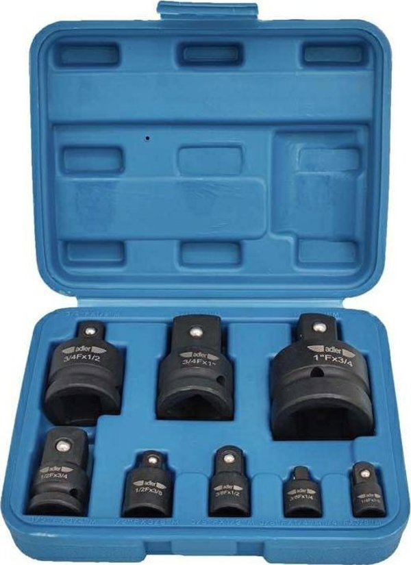 Adler AD-1104 Σετ Αντάπτορες Κρούσης 8 Τεμαχίων από Χάλυβα Χρωμίου-Βαναδίου