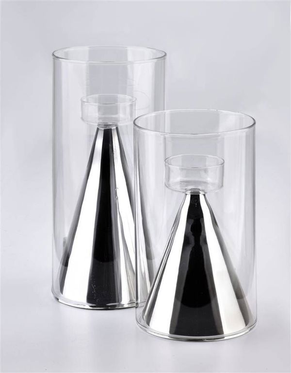 Κηροπήγιο Affek Design RITA SILVER 12x12x25cm 8348854 5902643367470