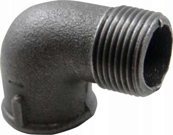 AGAflex Γωνία 90° με σπείρωμα 1 ΜΑΥΡΟ